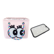 뷰레이터닷컴 왕눈이 물빠지는 목욕가방 받침대세트, 연핑크