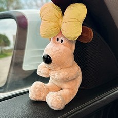 앤티스 카테리어 큐티도그 차량용 피규어, 옐로우 도그, 2개