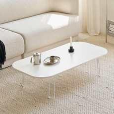 메종드꼼마 국내생산 LPM 1200 라운드 접이식 테이블 사각, 화이트