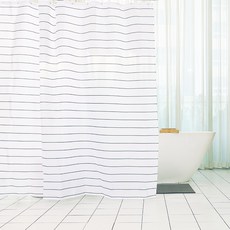 소소모소 욕실 샤워커튼, 라인, 1세트