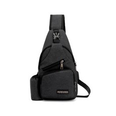 多功能收納休閒斜背包, 黑色的