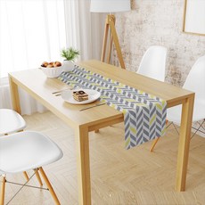 Safetop 家用美觀桌旗, 01 灰色 黃色, 30 x 240 cm