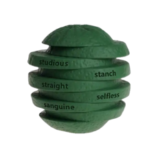 Petopia 拍拖皮婭 寵物天然橡膠超耐咬玩具-橙子 安全無毒 超耐咬 潔牙磨牙, 1入, 墨綠, 7.5 x 7 x 8 cm