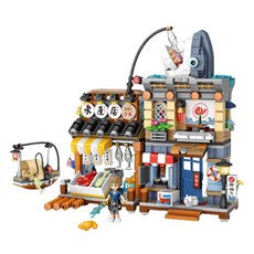 LoZ 迷你魚店奈米積木, 混合顏色, 1個