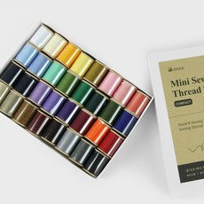 UNIQUE 輕巧迷你縫紉線32件組, 混色, 1套