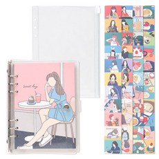 모노라이크 폴인뉴트로 6공 만년형 다이어리 세트, 01 Cafe, 1개