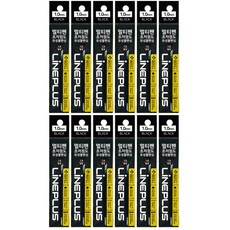 라인플러스 멀티펜 초저점도 유성볼펜심 1.0mm 12p, 흑색, 1개