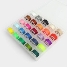 HAPPY BEARS 繞線梭芯 25入 + 梭芯盒套組, 1套, 混色