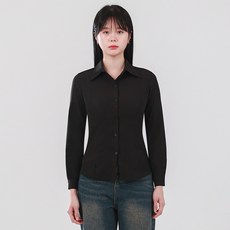 Elsso 女性標準修身翻領長袖襯衫