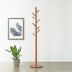 WOODYHOME 邊緣型原木立式衣架 衣架 邊緣型, 邊緣型棕色
