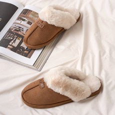 ROOM&HOME 奧茲毛絨拖鞋, 栗色, 1個