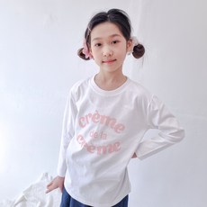 EVERYDAY FANCY 女童春秋款奶油色T恤