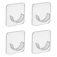 HIGHER DECO U型伸縮桿強力固定支架, 4個, 透明