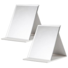 DOSell 便攜式折疊PU桌鏡 2入, 白色