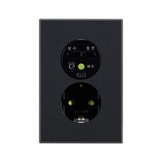 TILINS 待機電力阻斷單孔插座 深黑色, 1個