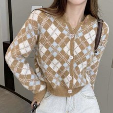 민성컴퍼니 패턴 루즈핏 니트 임산부 가디건