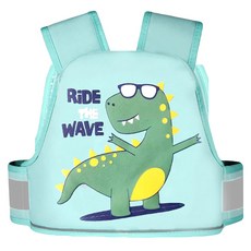 理享家 機車兒童座椅/自行車騎行保護防摔安全帶, 綠恐龍