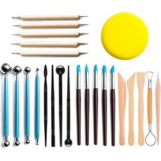 Khohimo 塑形黏土陶藝工具24件組 3W047, 24件