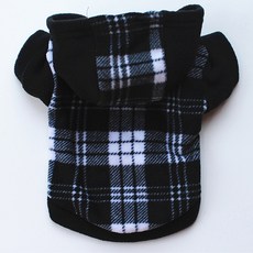 The Flow 柔軟舒適格紋狗連帽T恤, 黑色, 1個