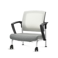 체어포커스 슬라이딩 좌식의자 C530, 블랙(팔걸이) + 화이트(등받이) + 고급 그레이(방석), 1개