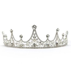 LivingDA 皇冠造型髮箍, 銀色, 1個