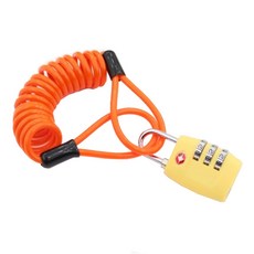 Travel Cube 防盜TSA 3位密碼鎖 + 鋼纜線 黃色 1.5m, 1套