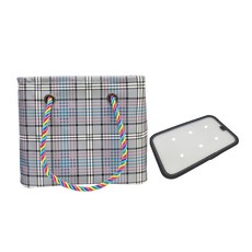 Beaurator 現代格紋浴袋 灰色, 1個