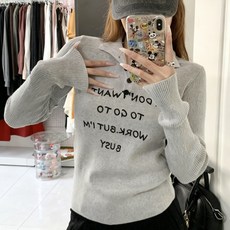 LUNA GIRL 女款 Nemodra 字母針織衫 L26SPKN112115