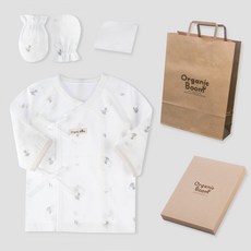 Organic Boom 嬰幼兒用 青龍年 龍年 夏季用 新生兒肚衣 + 防抓手套 + 手帕 + 提袋 + 禮盒組