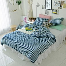 CASA VERDE 格紋被套, Mint Blue