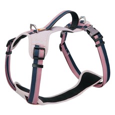 zooland 狗狗夜間反光胸背帶, 粉紅色 + 海軍藍