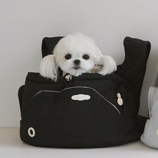 babisyoung 狗狗專用貼合背帶 Bebe Bag, 黑色, 1個