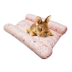 쥬맥스 소동물 방석 토끼 침대, 핑크, 1개
