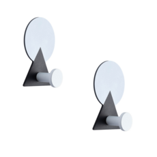 더벨라 북유럽풍 강력 접착 메탈 후크걸이, B형, 2개