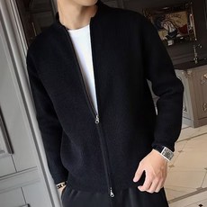 Elsso 男士 Homme 羅紋針織拉鍊開襟衫