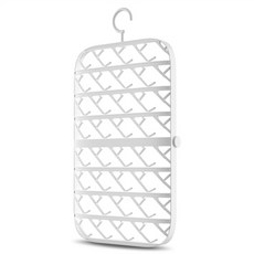多功能懸掛式襪子收納籃架, 1個, 白色