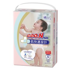 GOO.N 大王 日本境內版 肌快適褲型紙尿布 6~12kg, M, 52片