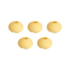 安全矽膠圓形門把保護套 5入, 淺黃色