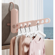 Malltoday 口袋便攜式旅行曬衣架, 01 粉紅色