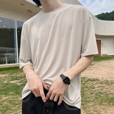 제타22 남성용 아이스 오버핏 라운드 반팔 티셔츠 5160