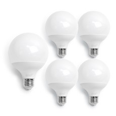 KUMHO Beongaepyo LED球泡燈 球型燈泡 燈具 燈泡 15W 短版, 燈泡色, 5個