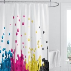 Caris 基本款自然風景浴室浴簾 A06 120 x 180 cm, 1個