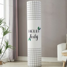 Market A 彈性立式圓形冷氣機罩, 格子Hello