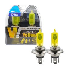 Power Yellow 汽車頭燈燈泡 2300K H4 12V 60 55W, 1套, 混合色