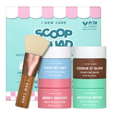 I DEW CARE Scoop Squad 4合1潔淨水洗面膜+面膜刷, 1套
