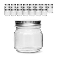 Mir韓國玻璃瓶 + 經典Mir罐鐵蓋銀色套組, 24套, 250ml