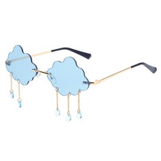 Allode 雨滴雲朵道具眼鏡, TYPE03天藍色, 1個