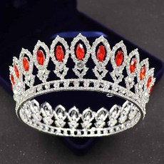 LUNA GLAM 自助婚禮馬眼皇冠 LUD165, 銀紅色, 1個