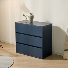 가구의정석 리호 티비다이 수납장 방문설치, 3단, 네이비