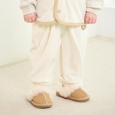 mollimelli 蓬鬆小熊天鵝絨束口褲